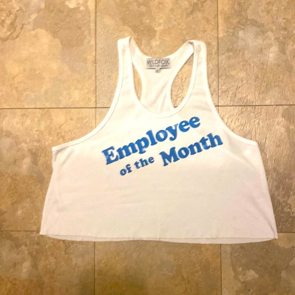 Wildfox Tops - WILDFOX “Employee of the Month” crop tank top sz large L